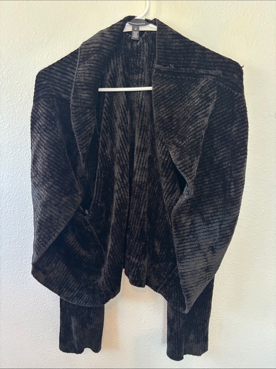 White House Black Market Sweaters - White House Black Market Black Ribbed Open-Front Cardigan -730sku